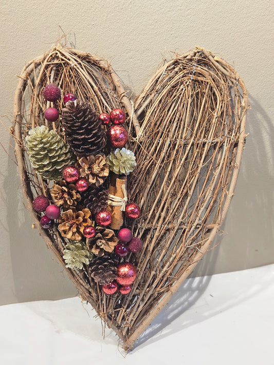 Pynta hjertepynt til vegg eller dør