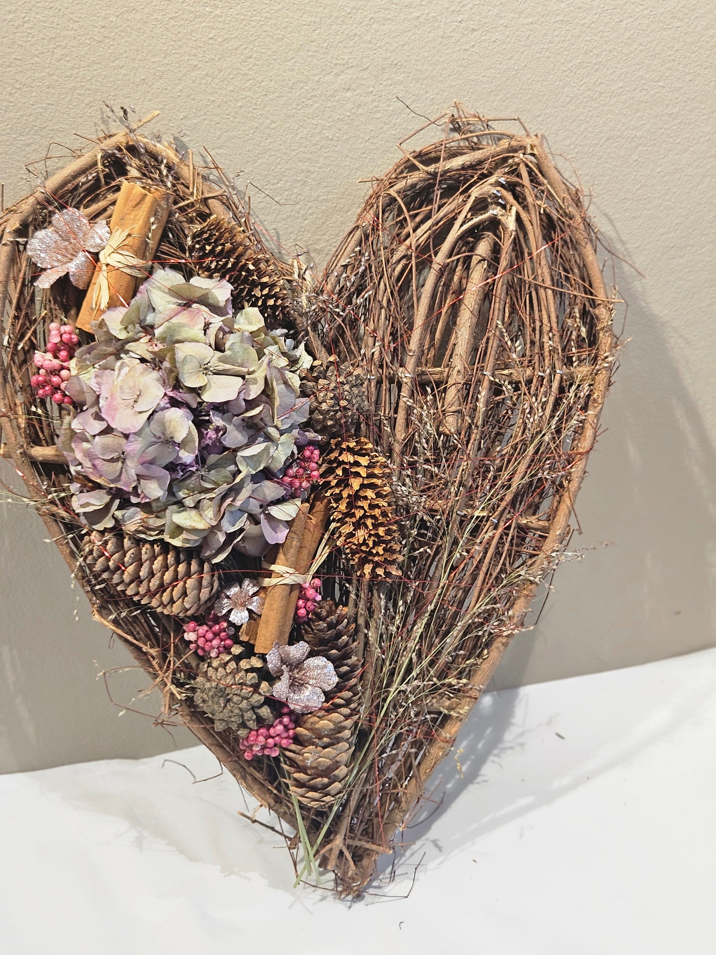 Pynta hjertepynt til vegg eller dør