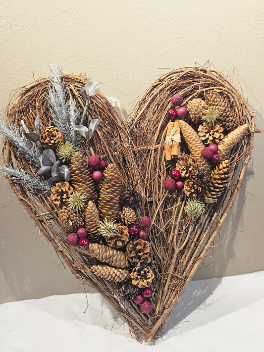 Pynta hjertepynt stor